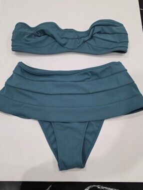 Victoria's Secret Teal Bandeau Bikini Set